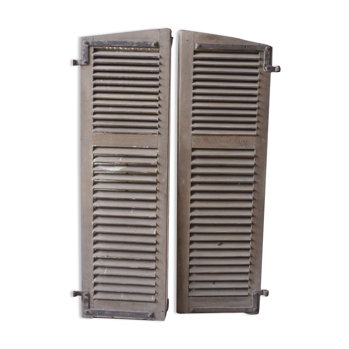 Pair of vintage louver shutters