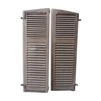 Pair of vintage louver shutters