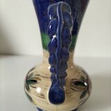 Pichet en faïence à décor floral, années 1950-1970