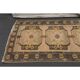 Vintage Turkish Oushak handmade wool copper cotton beige rug 138x420