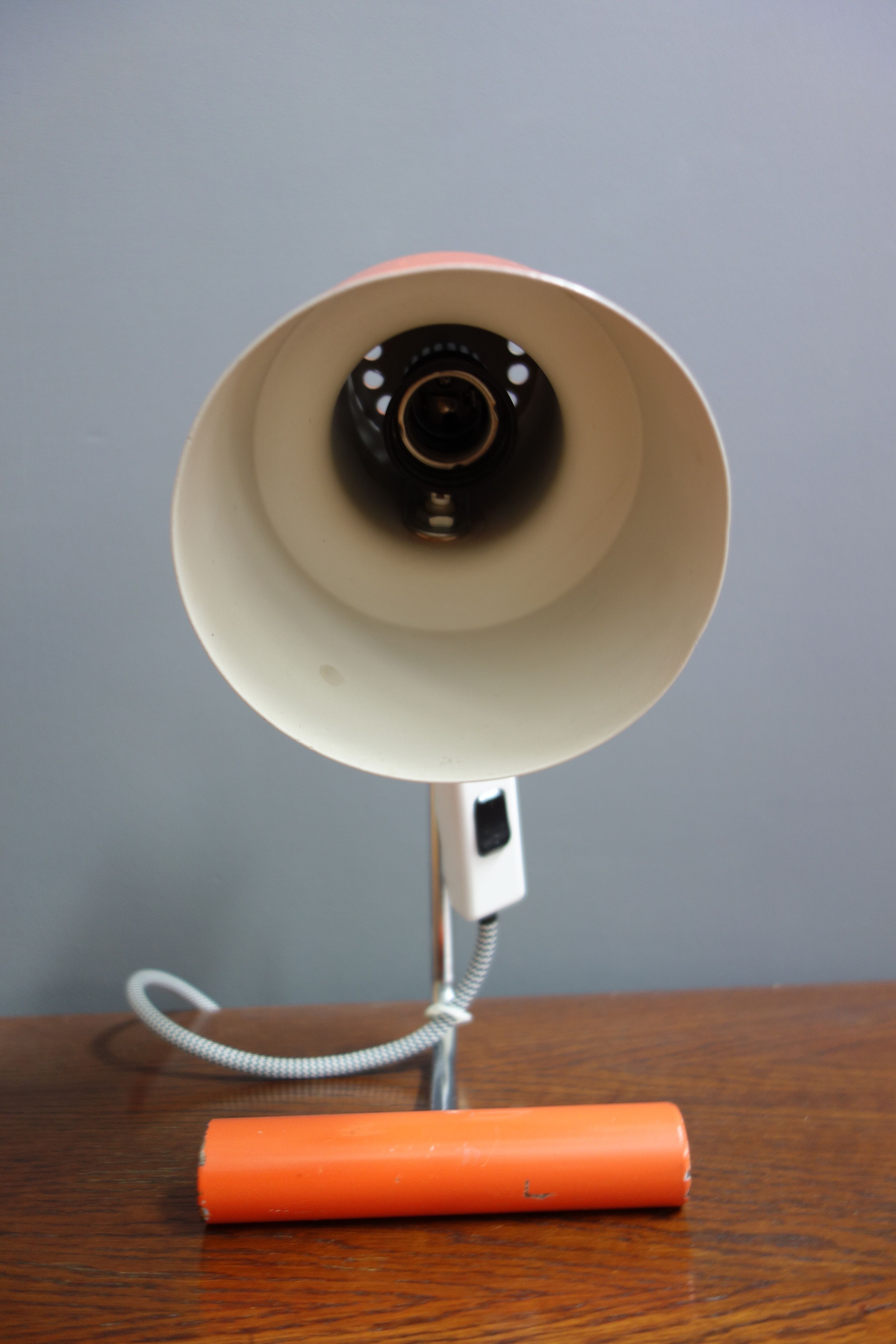 Orange desk lamp by Josef Hurka for Napako 1970