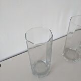 Octagonal glass vase