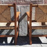 Pair of straw armchairs (Josep Torres Clavé, 1936)