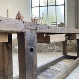 Solid oak console workbench 220cm