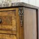 Transitional jump commode in walnut with marble top - 1950s