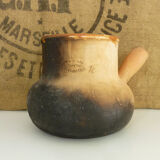 Ancient large top, terracotta pottery, stamped the incomparable Vallauris Made in France