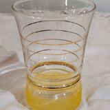 3 verres granité jaune - vintage