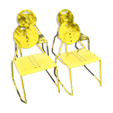 Série de 4 chaises "Charlie" de Carlo Bimbi et Nilo Gioacchini