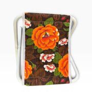 Chaise de plage/camping pliante orange vintage