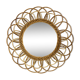 Rattan flower mirror, 1960s, 42 cm.