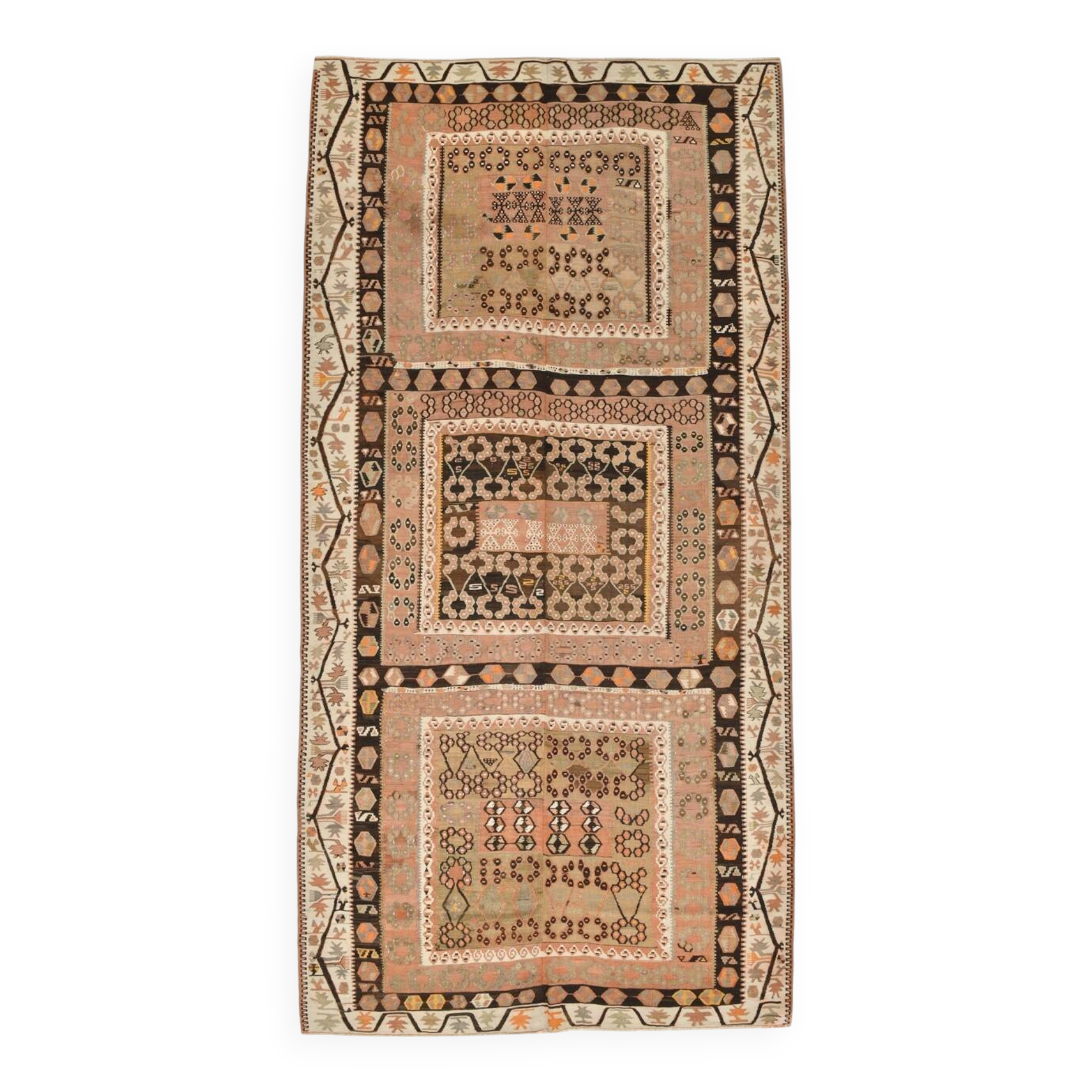 6x11 Kilim Large Area Turkish Kilim Rug,Luxury Vintage Kilim Rug,170x341 Cm