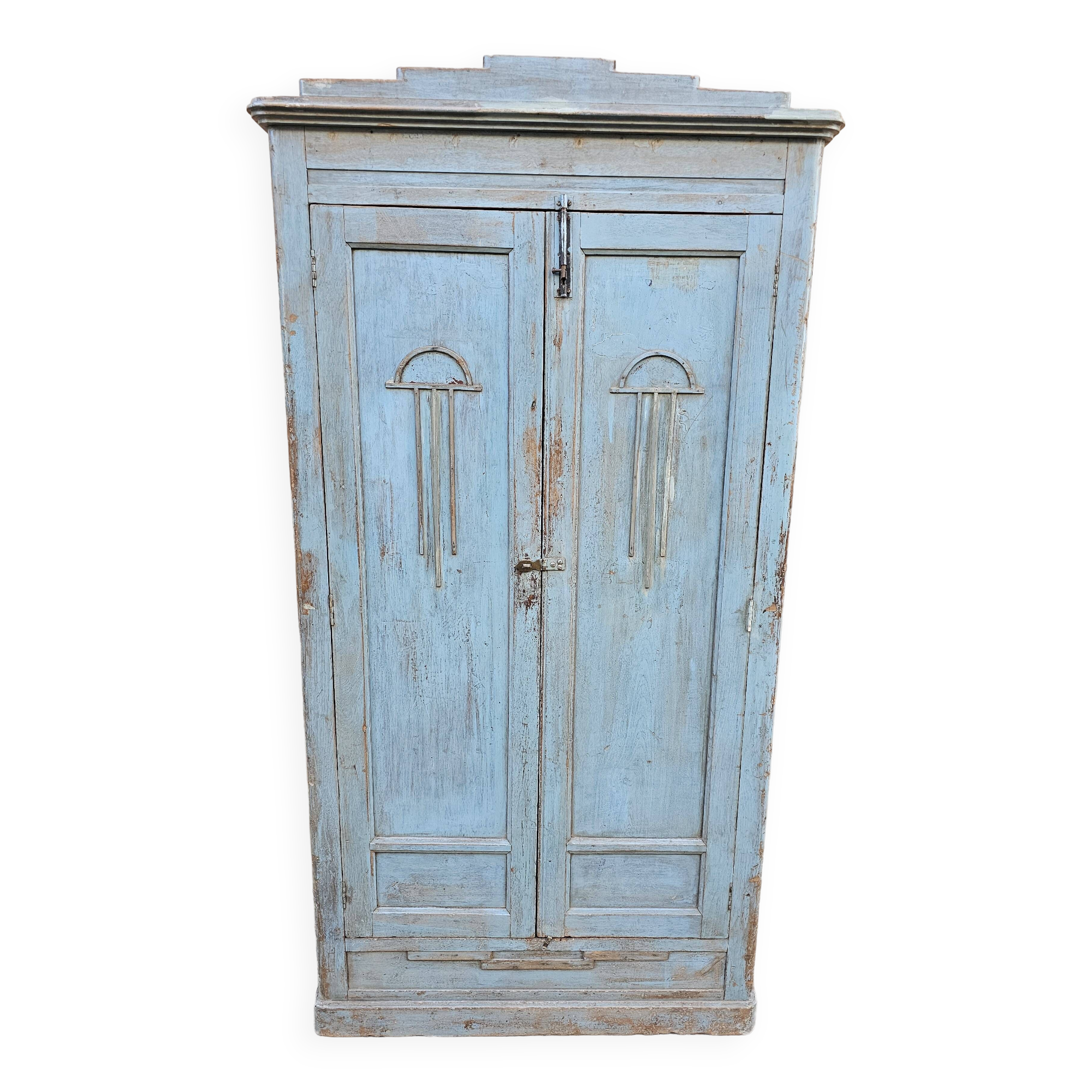 Antique Art Deco Burmese teak cabinet