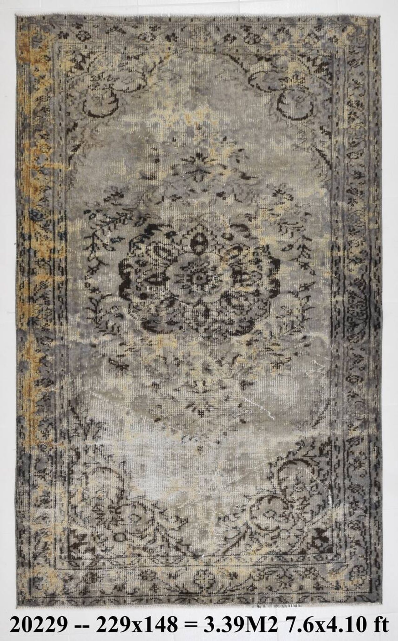 5x7 Persian Gray & Copper Oriental Style Persian Rug, 148x229Cm