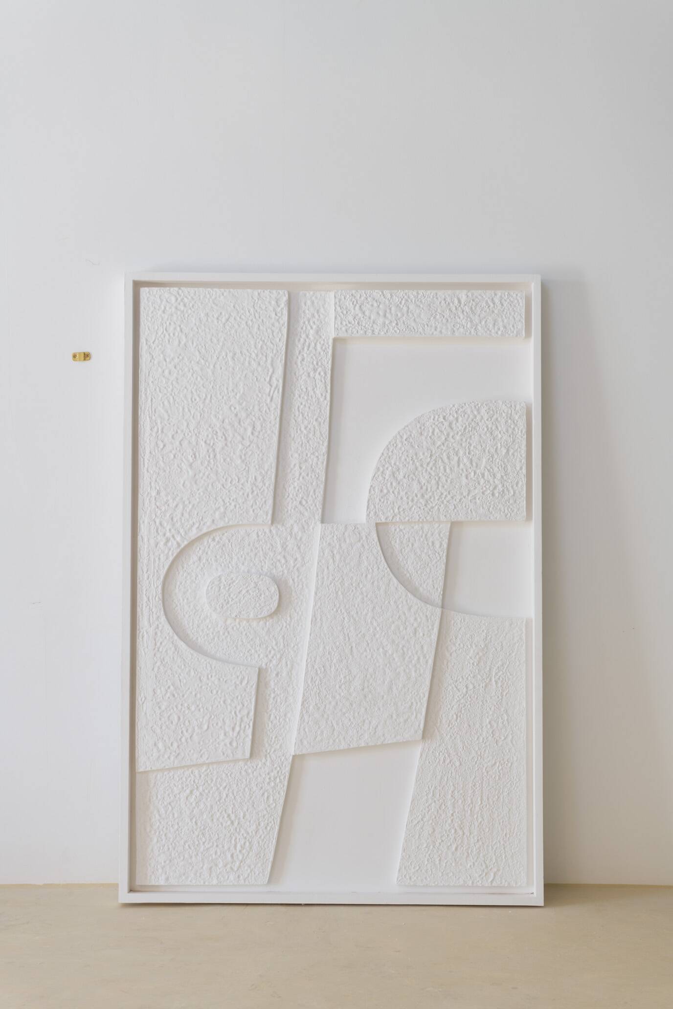 Gaia white grainy painting 100x50 cm