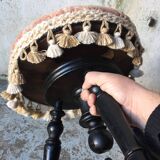 Piano stool in black lacquer tripod Napoleon III