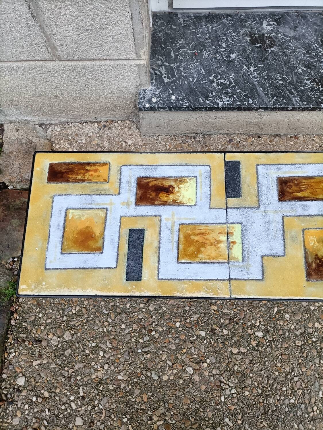 Vallauris coffee table in enamelled lava MJR