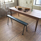 Handcrafted metal patinated bench