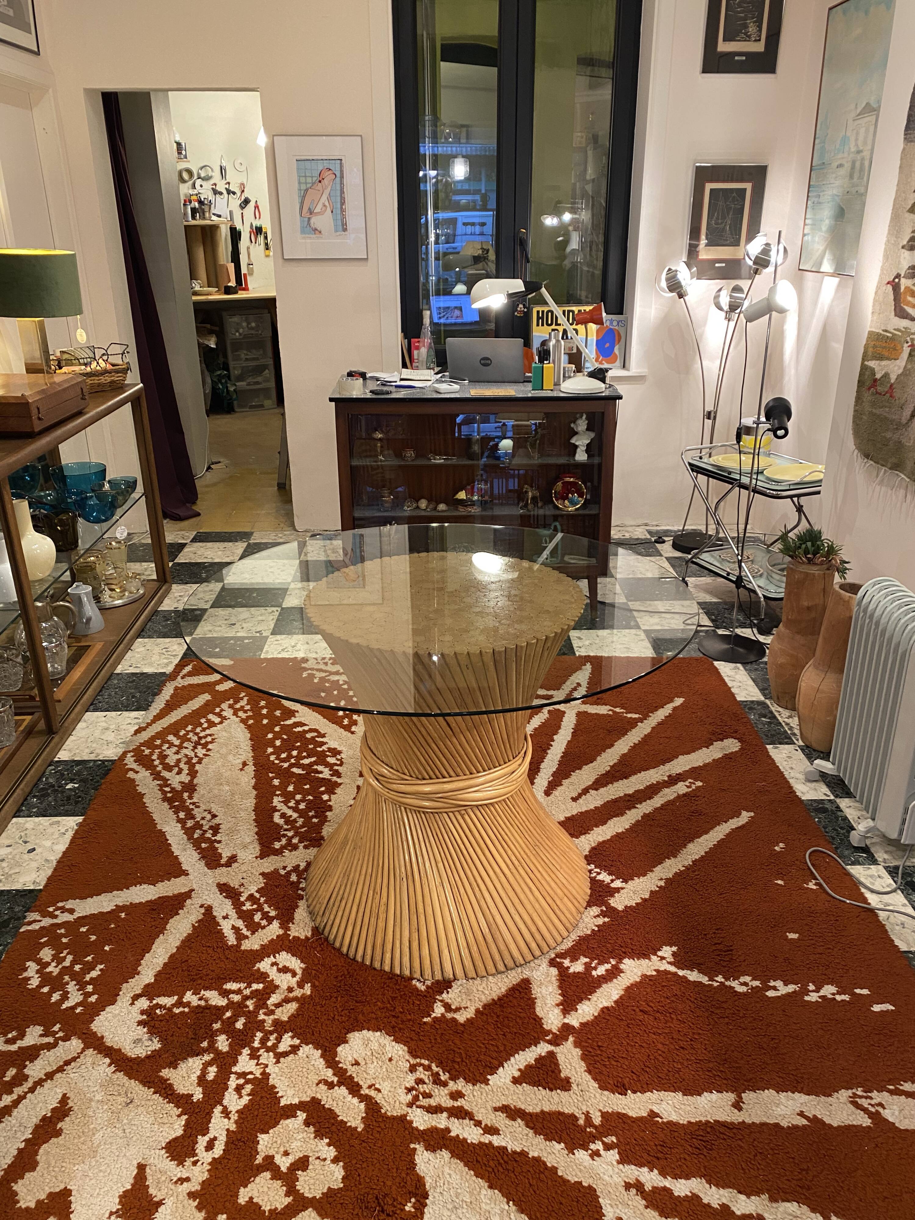 Vintage Mcguire bamboo table