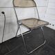 Folding office chair in smoked plexiglass by Giancarlo Piretti, Castelli edition