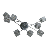 Articulated chromed metal luminaire