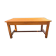 Solid oak dining farmhouse table with 1 drawer 1950 165x78x73cm