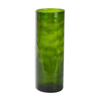 Vase en verre suèdois elme 1960's vert bouteille