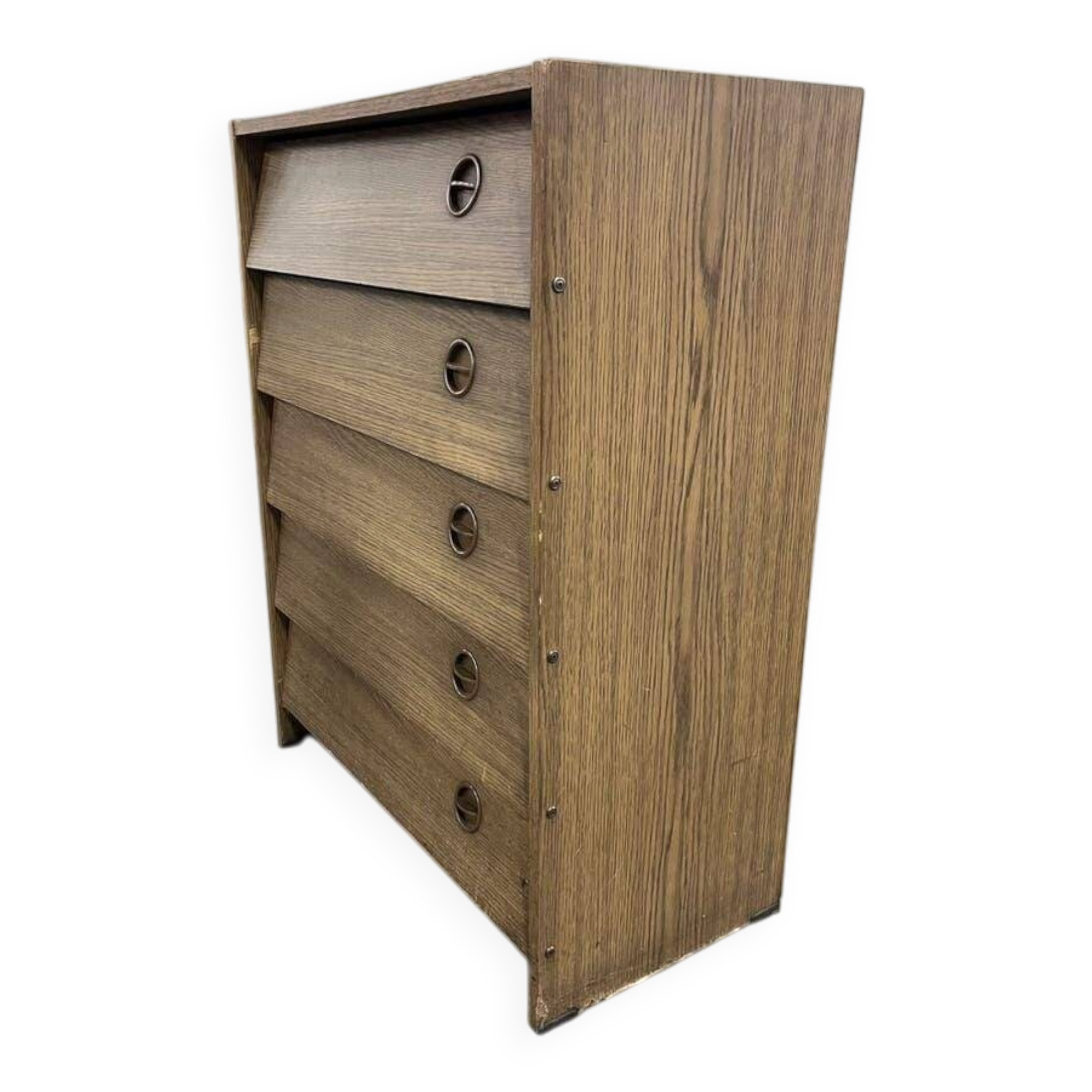 Vintage wooden shoe cabinet / drop-leaf cabinet