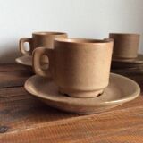 4 tasses à café en grès