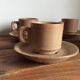 4 stoneware coffee cups