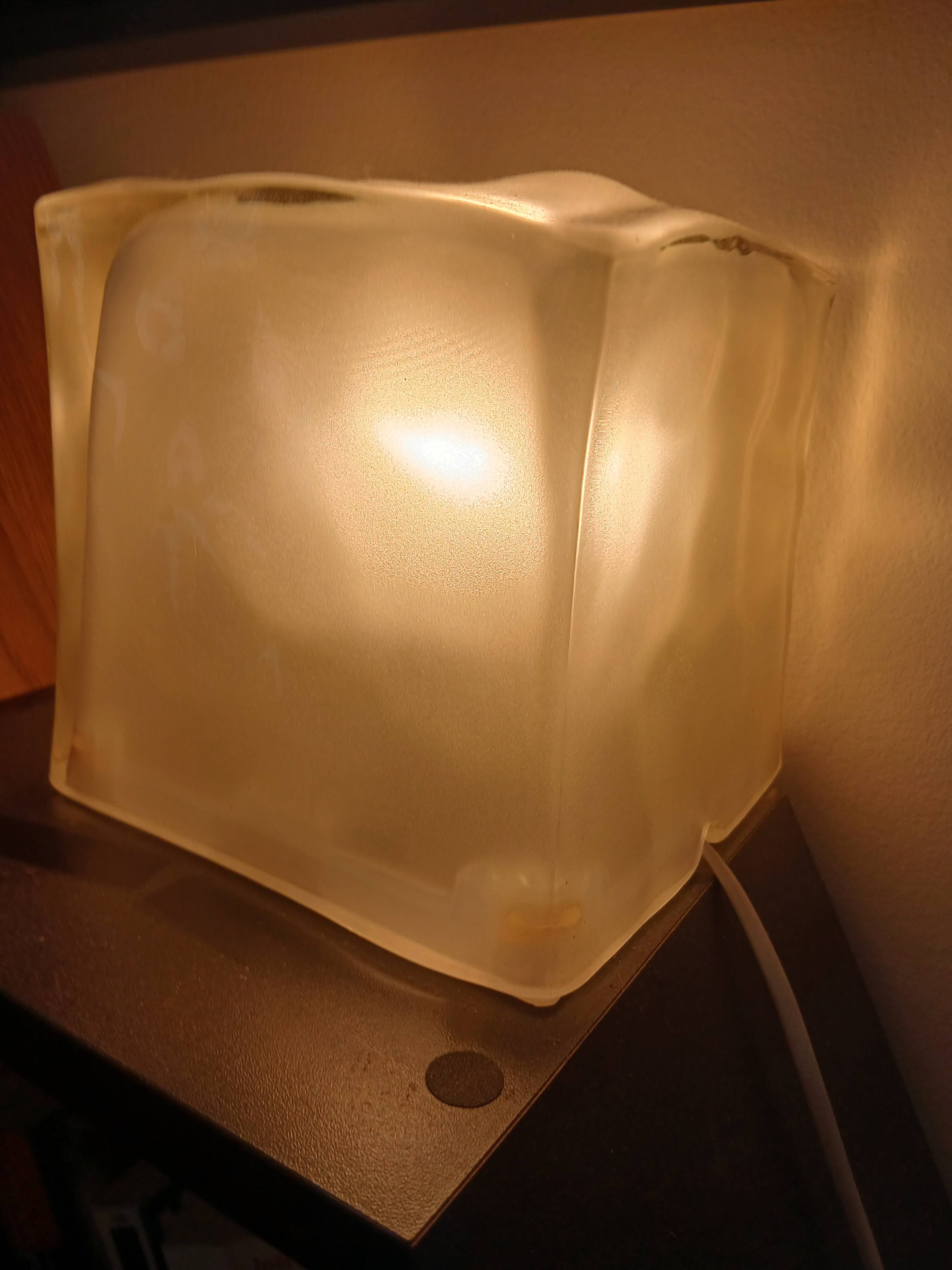 "Iviken" thick glass collector ice cube table lamp from Ikea