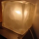 "Iviken" thick glass collector ice cube table lamp from Ikea