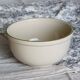 Vintage round earthenware salad bowl with fruit pattern