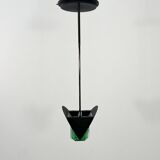 Green and White Murano Glass Pendant Light by Mazzega, 1970