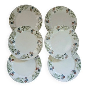 6 assiettes plates anciennes