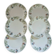 6 antique flat plates U&C Sarreguemines