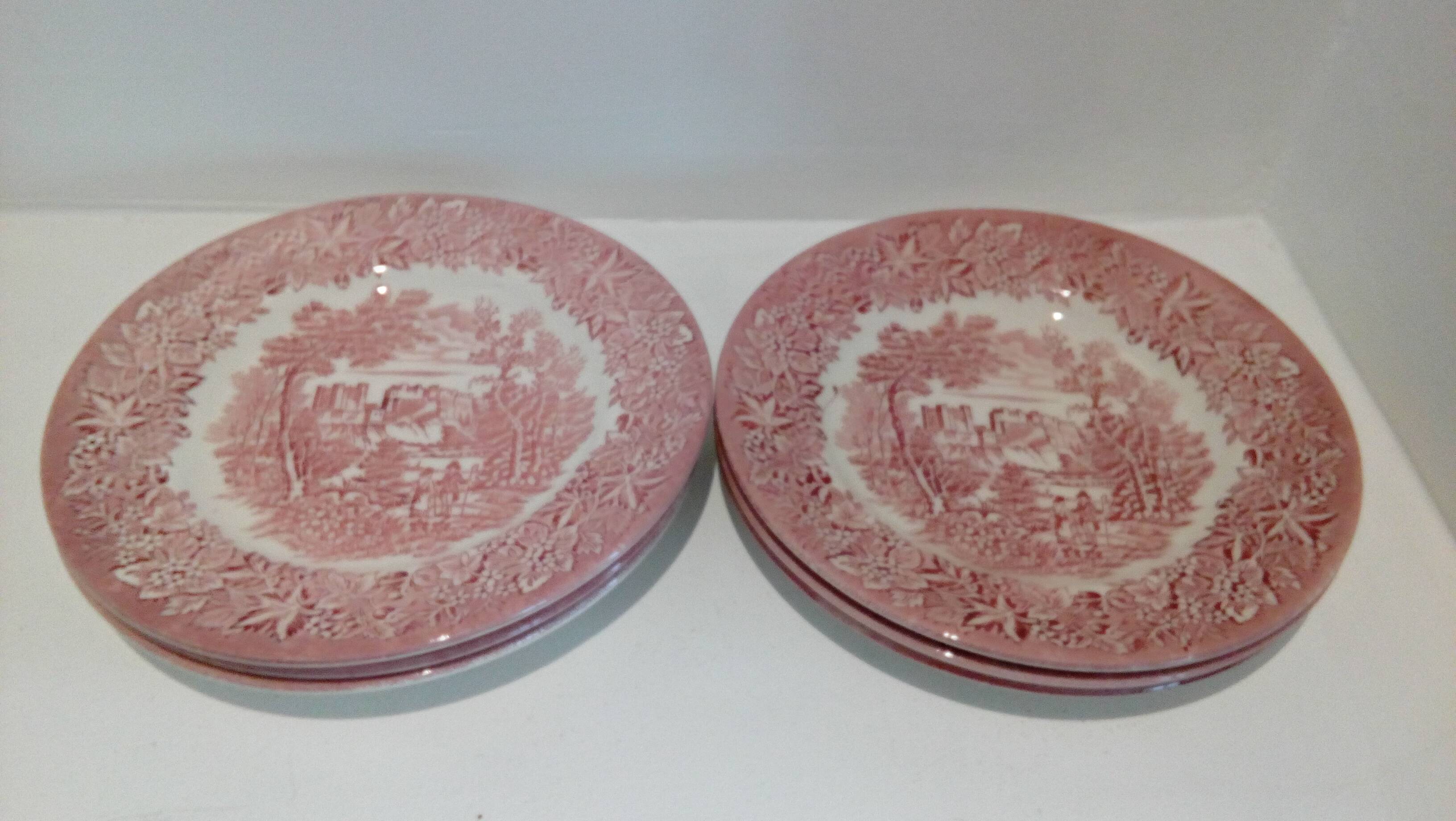 English dessert plates