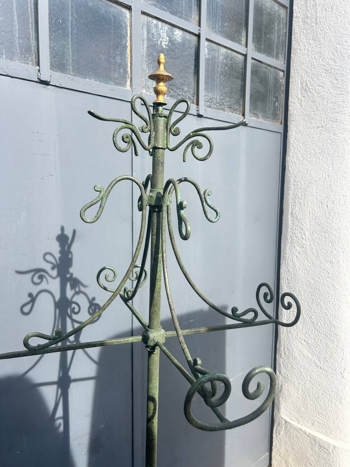 Wrought iron coat rack