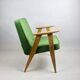 Light green velvet 366 lounge chair by Józef Chierowski, 1970s