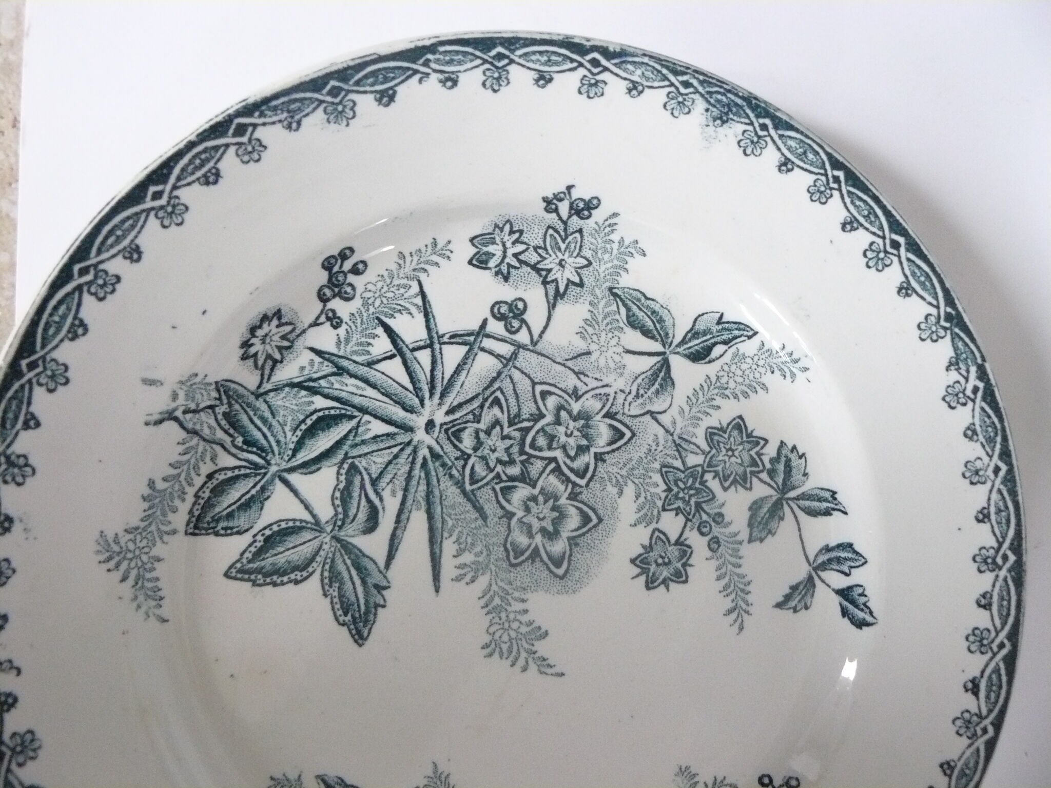 Lot de 4 assiettes plates terre de fer modèle Margot st Amand