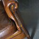 Fauteuil club vintage en cuir de couleur cognac Pays-Bas