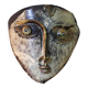 Masque décoratif en raku