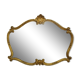 Miroir rocaille style Louis XV artisanal en bois doré XXème 80X65