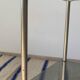 Old glass and brass stool