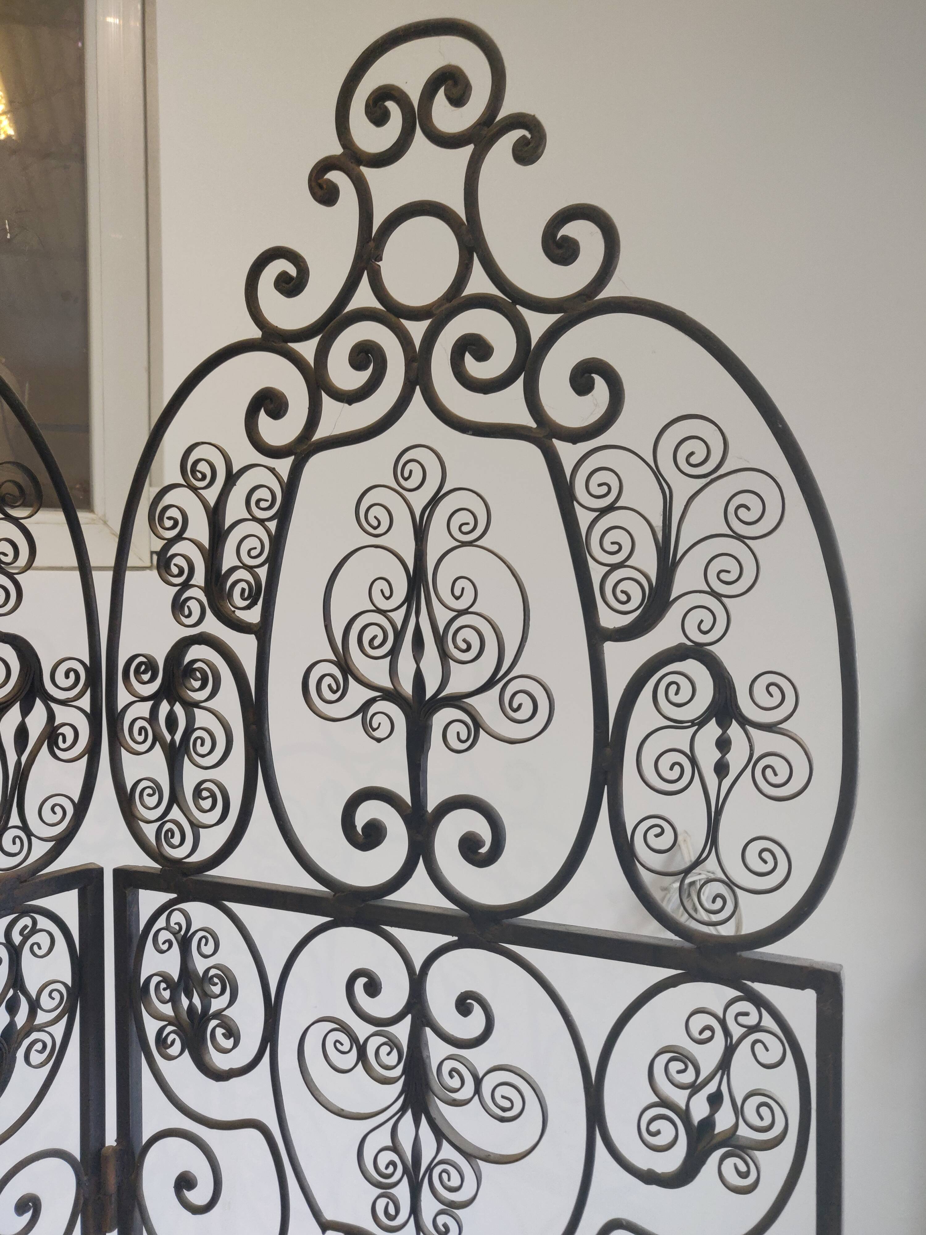 Moorish screen in andalusian arabic forge iron