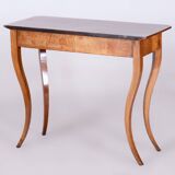 Restored Small Biedermeier Side Table, Walnut, Spruce, Maple, Austria, 1820s