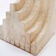 Sculptural Glass and Travertine coffee table