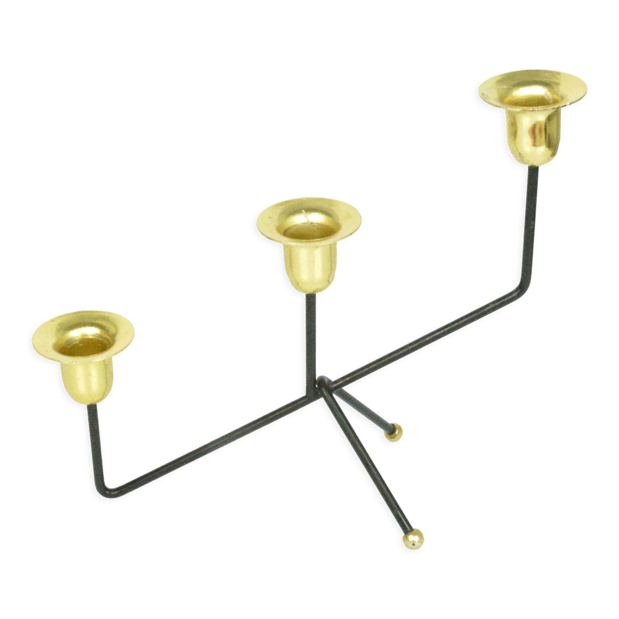 1970s. minimalist table candle holder, for three candles, belgium