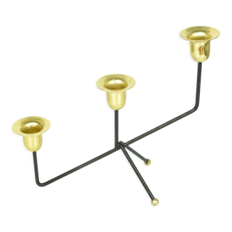 1970s. minimalist table candle holder, for three candles, belgium