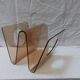 Magazine rack by Michel Dumas for Roche Bobois in smoked plexiglass, 1970s.
