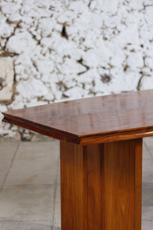 Grande table en orme massif , 1970